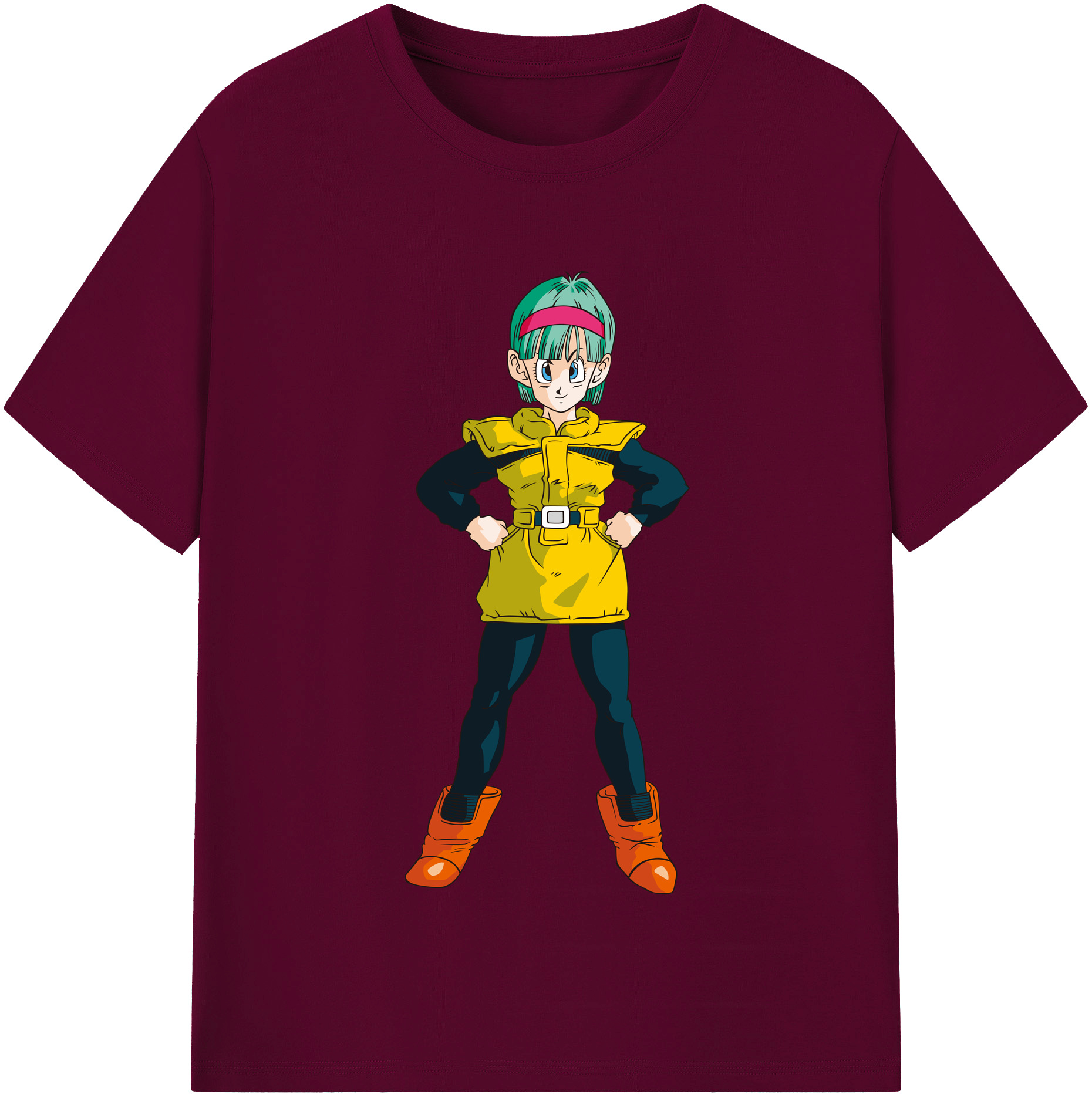 （画像用） ドラゴンボール ブルマ DRAGON BALL Bulma レディースカジュアルプリントTシャツ（綿100％）